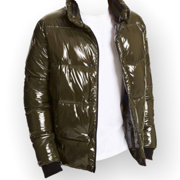 Coat Mc60651 Michael Kors Mens Patent Quilted Puffer Jacket